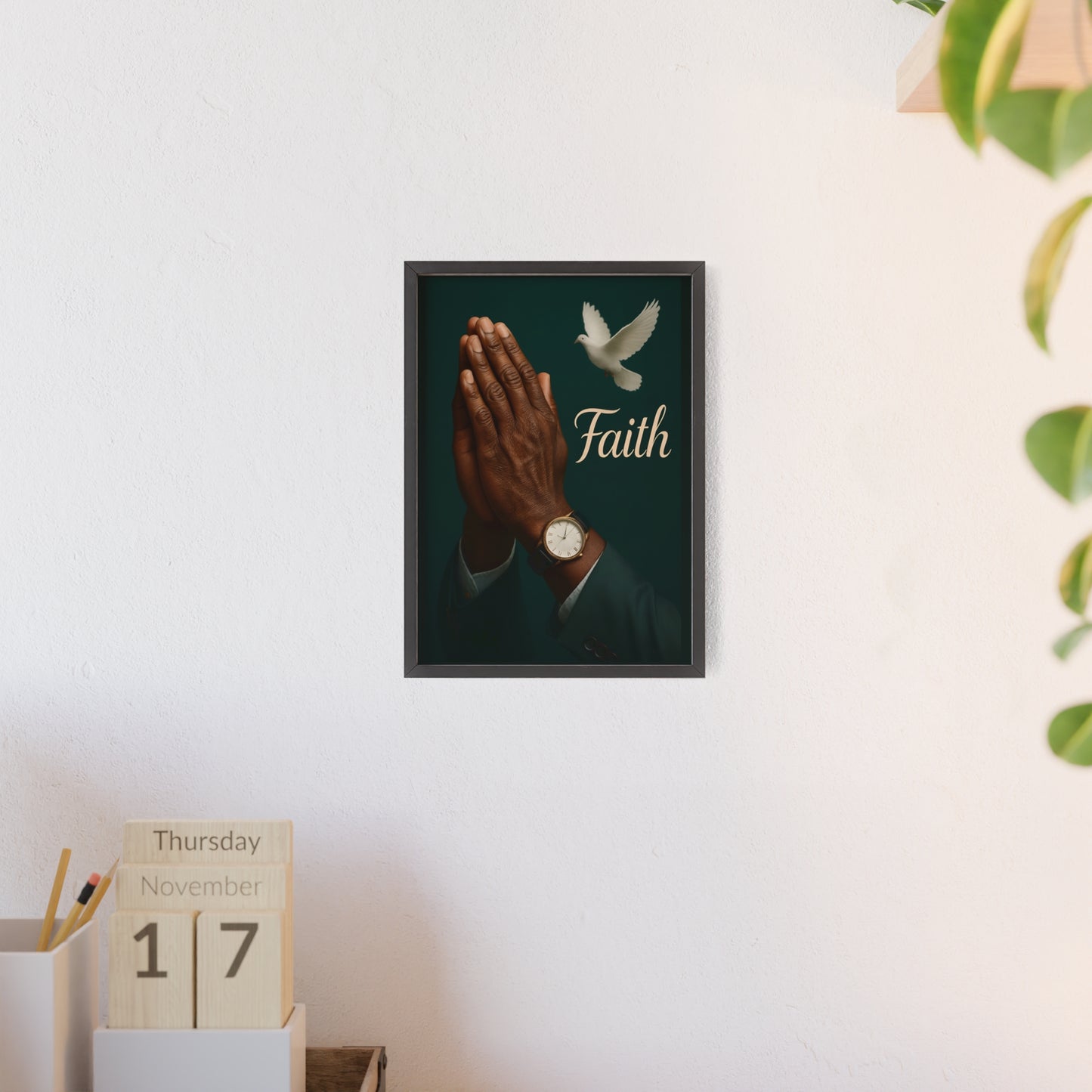 Man's Faith Prayer Framed Poster