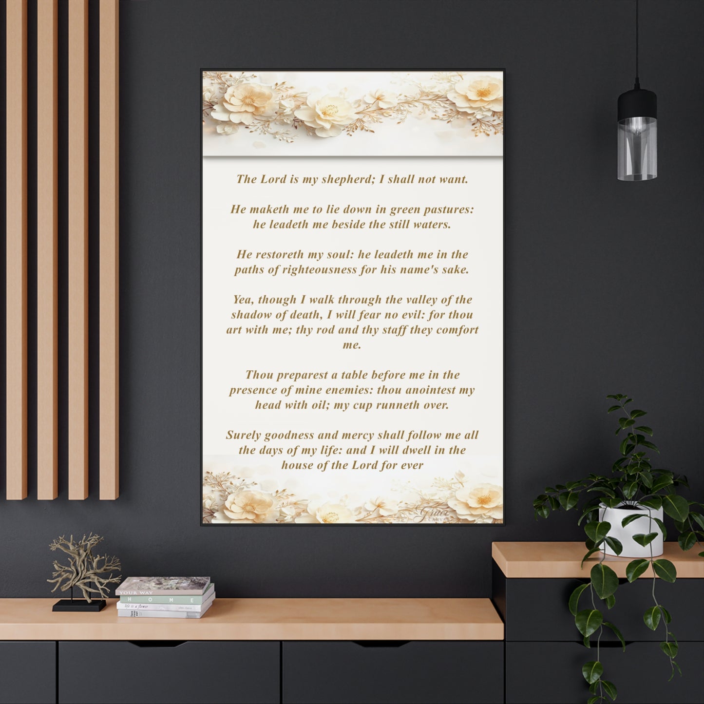 Psalm 23 Verse Home Decor by Grace Canvas