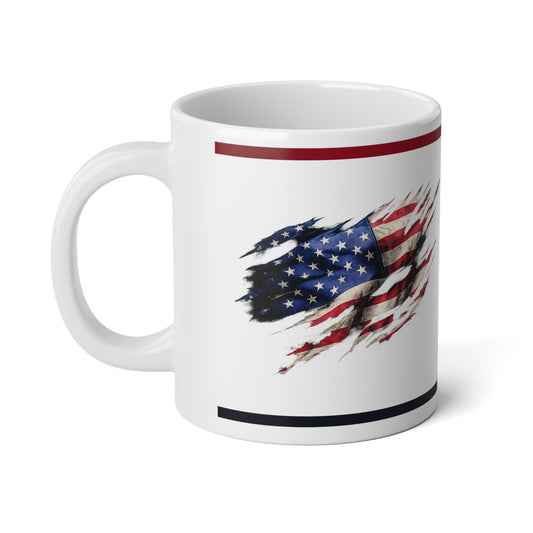 20oz American Flag Eagle Jumbo Mug Patriotic Coffee Cup by Grace Canvas Shop