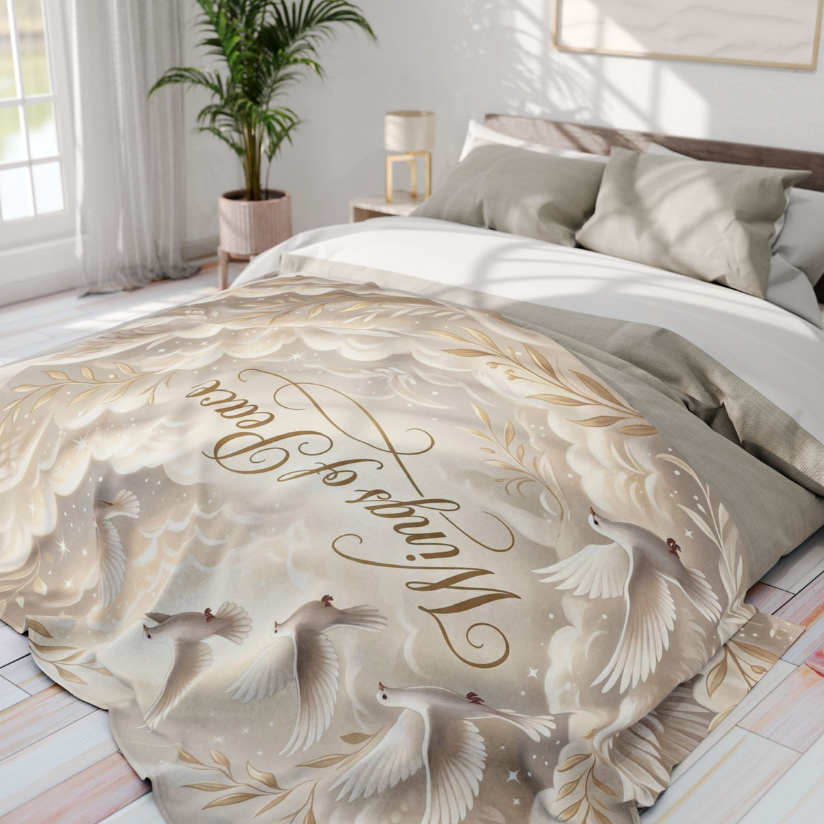 Wings of Peace Fleece Blanket