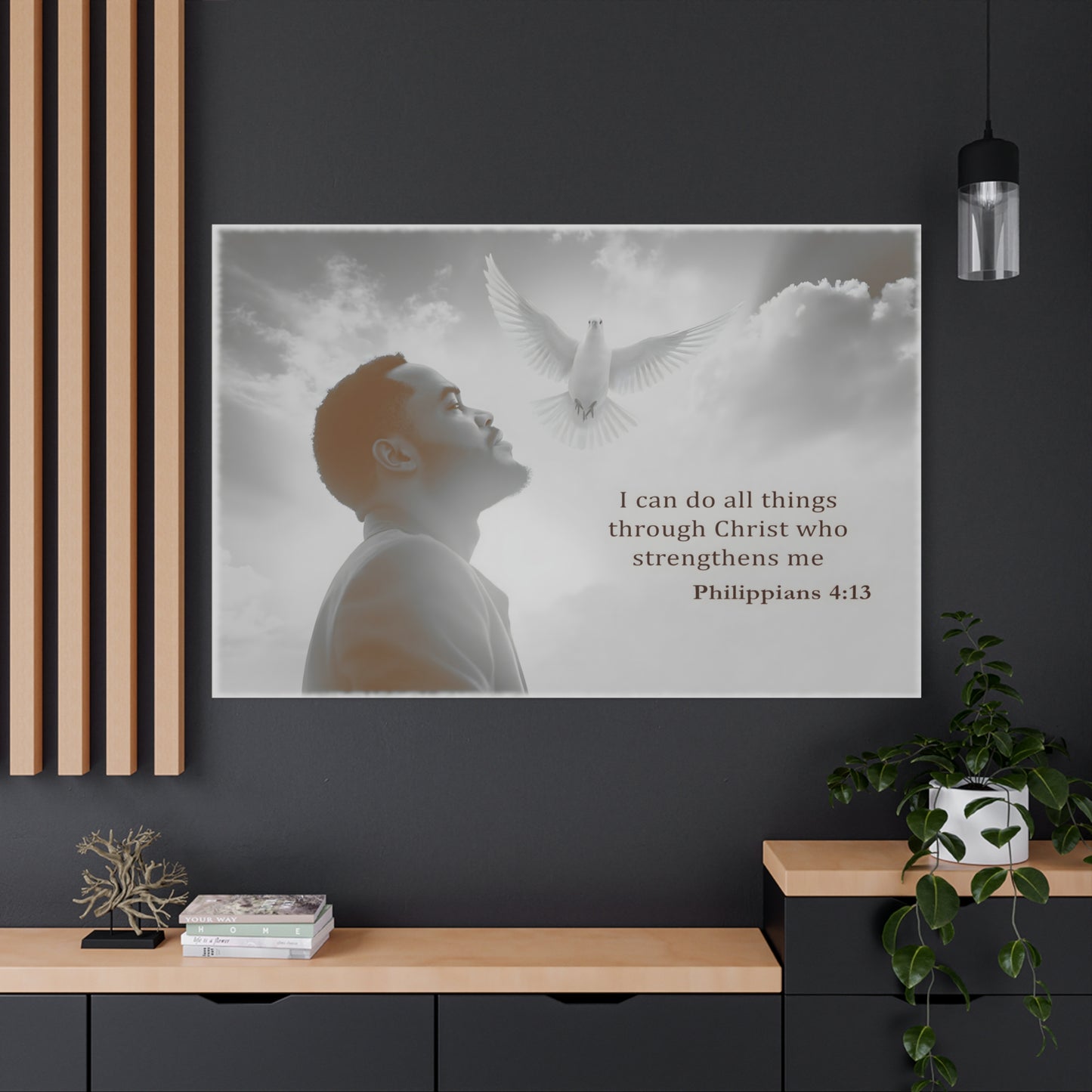 I Can Do All Things Through Christ Phillipians 4:13 Verse Wall Art by Grace Canvas
