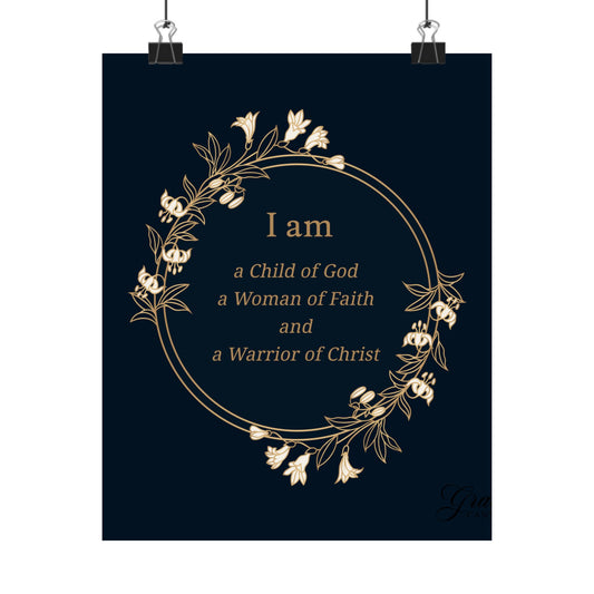 Woman of Faith Poster - Matte Vertical Print by Grace Canvas Shop