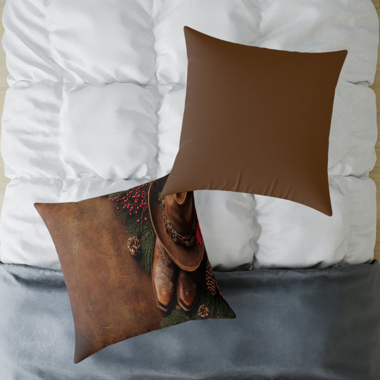 Western Decorative Pillow — Cowboy Boots Decorative Pillow