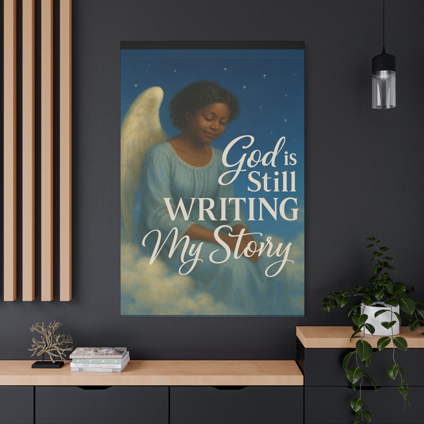 Still Writing My Story Inspirational Canvas Wall Print by Grace Canvas.shop
