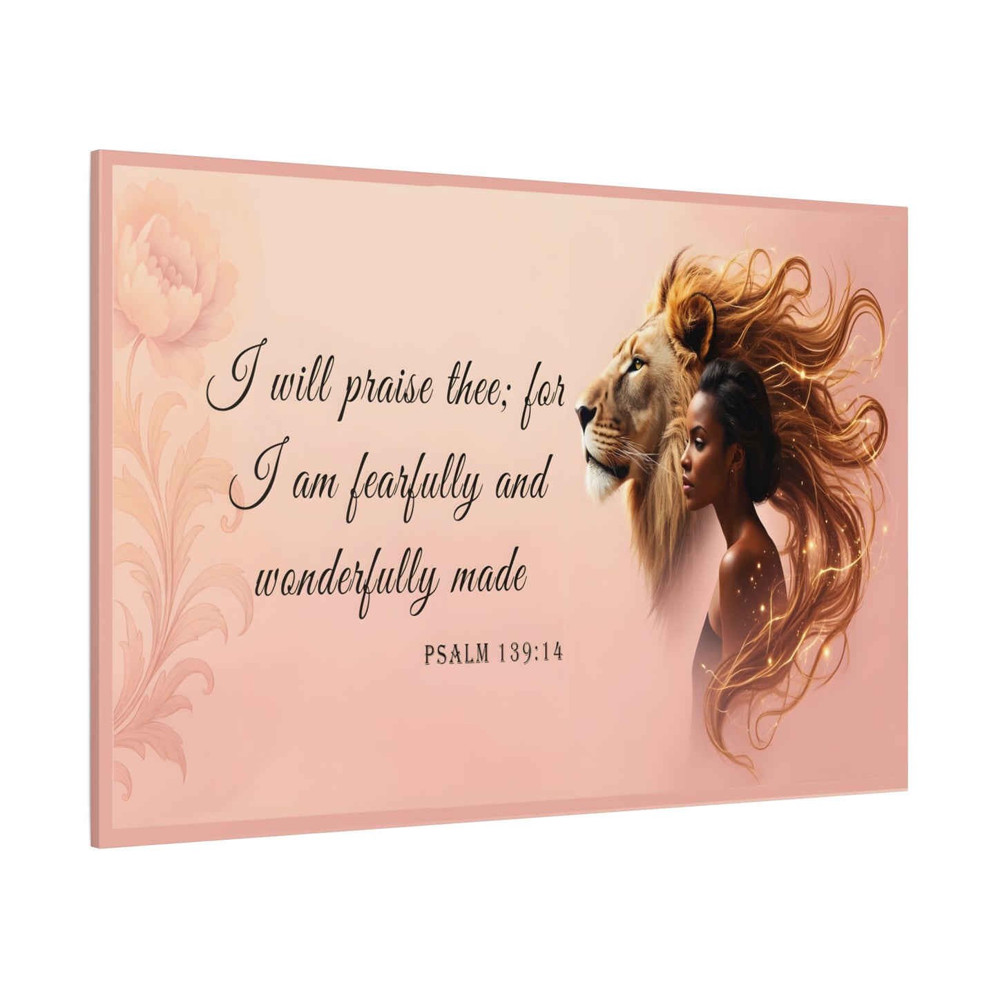 I am Fearfully and Wonderfully Made Psalm 139:14 Verse Wall Art by Grace Canvas