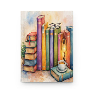 Watercolor Book Lover Hardcover Journal by Grace Canvas Shop