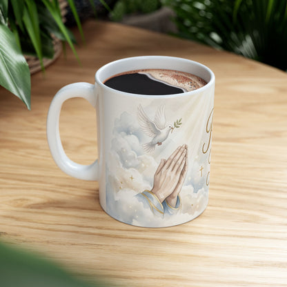 Praying For You Ceramic Mug – Inspirational Religious Coffee Cup (11oz & 15oz)