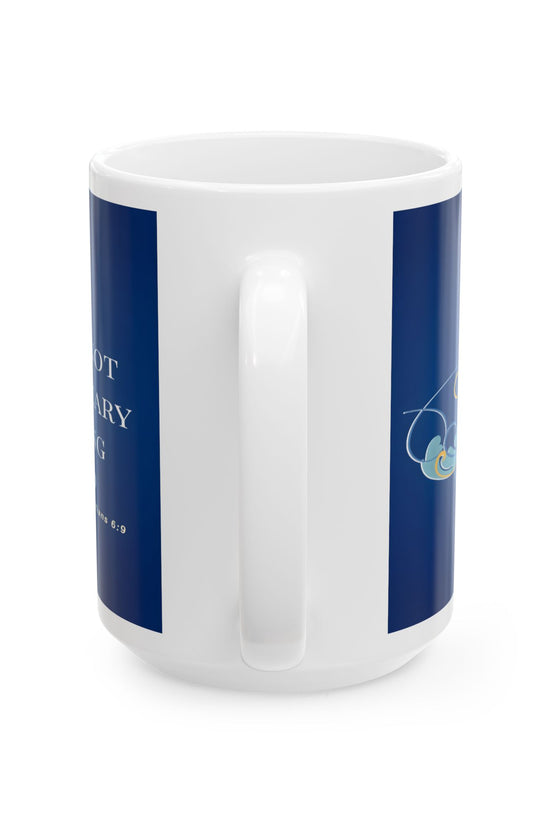 Blue Cross Faith-Inspired Ceramic Mug by Grace Canvas.shop