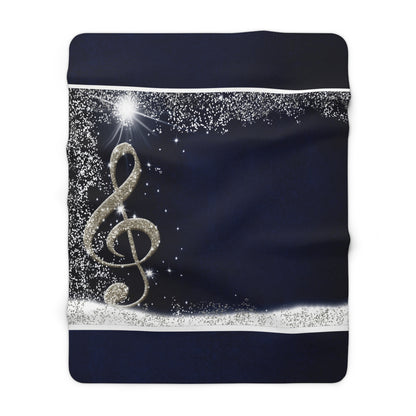 Music Note Sherpa Blanket