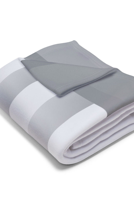 Silver Striped Throw Blanket by Grace Canvas Shop