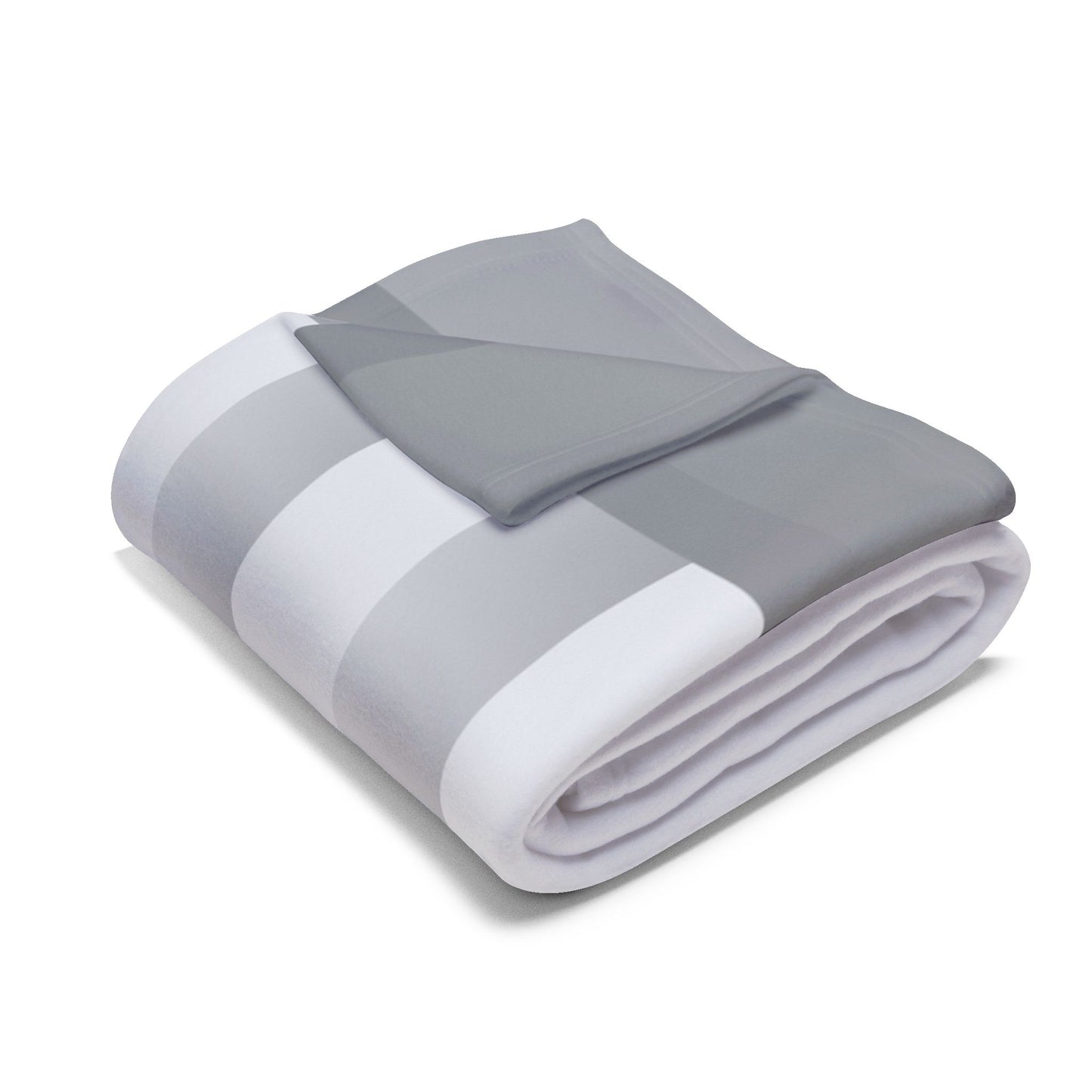 Silver Striped Throw Blanket