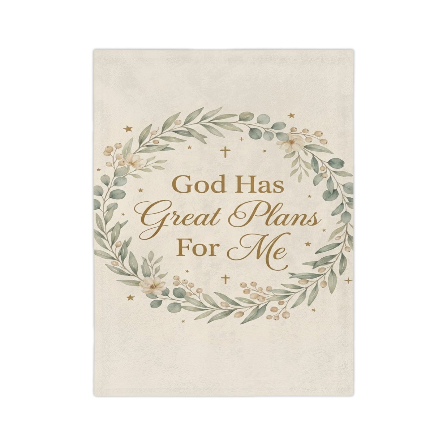 God Has Great Plans For Me Velveteen Blanket
