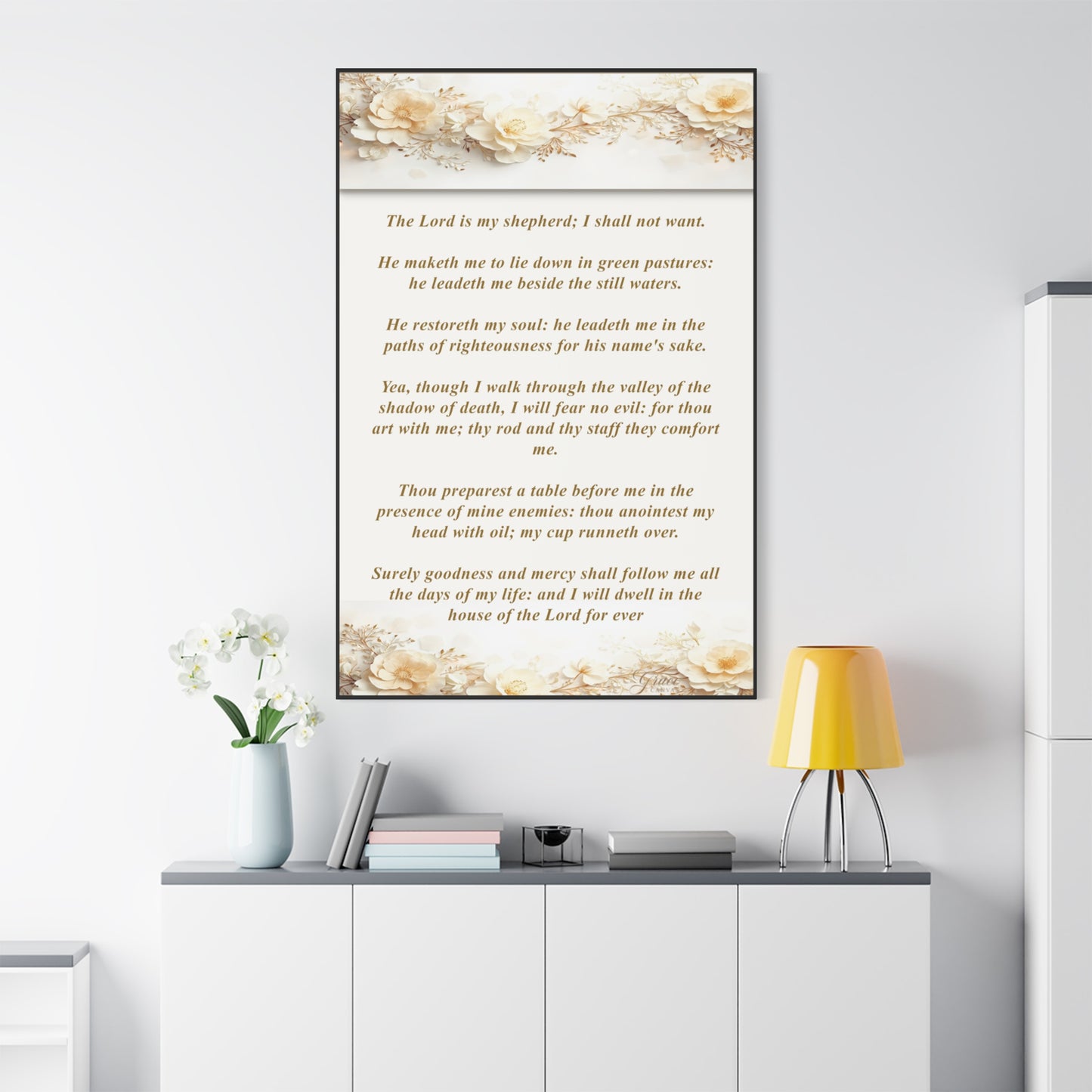 Psalm 23 Verse Home Decor by Grace Canvas