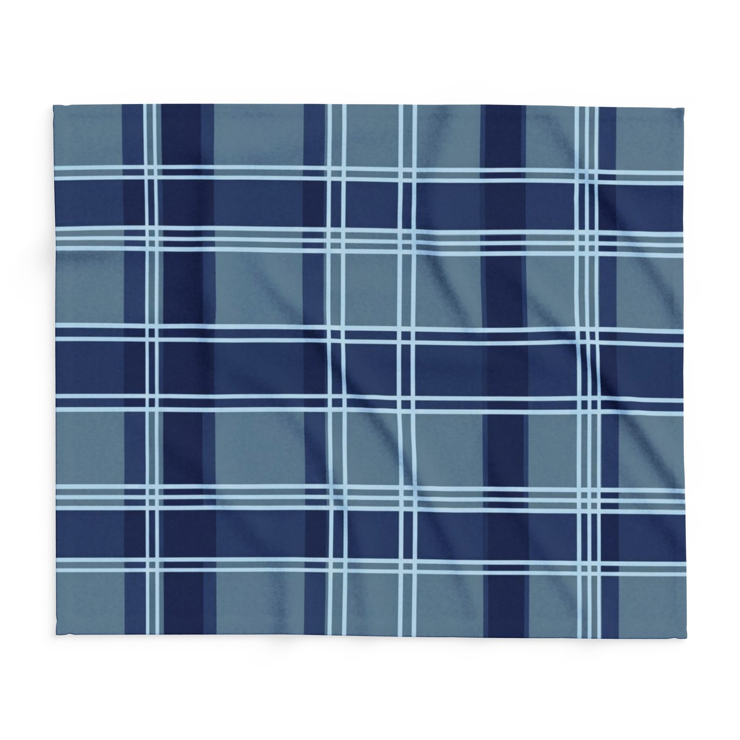 Blue Plaid Arctic Fleece Blanket