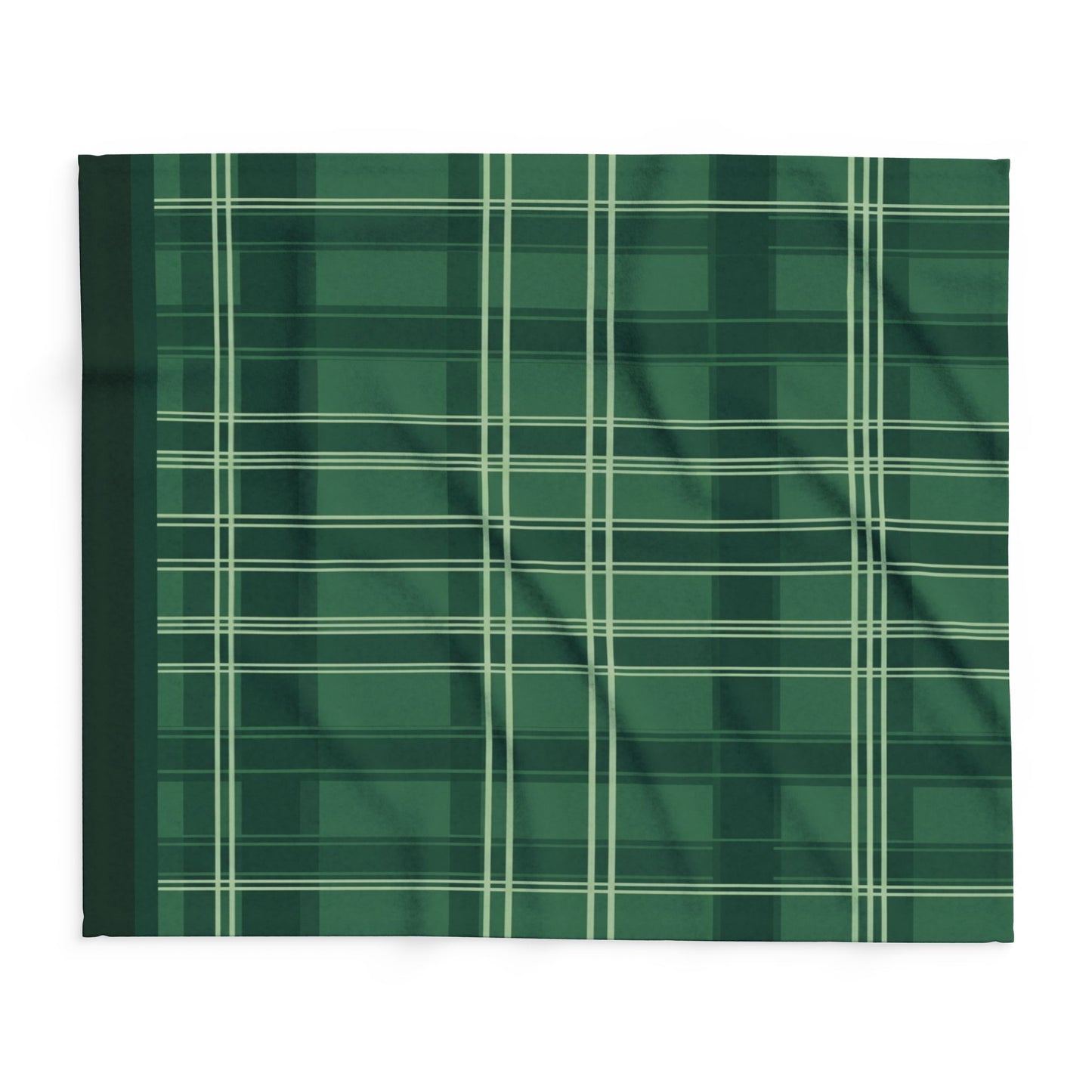 Green Plaid Fleece Blanket