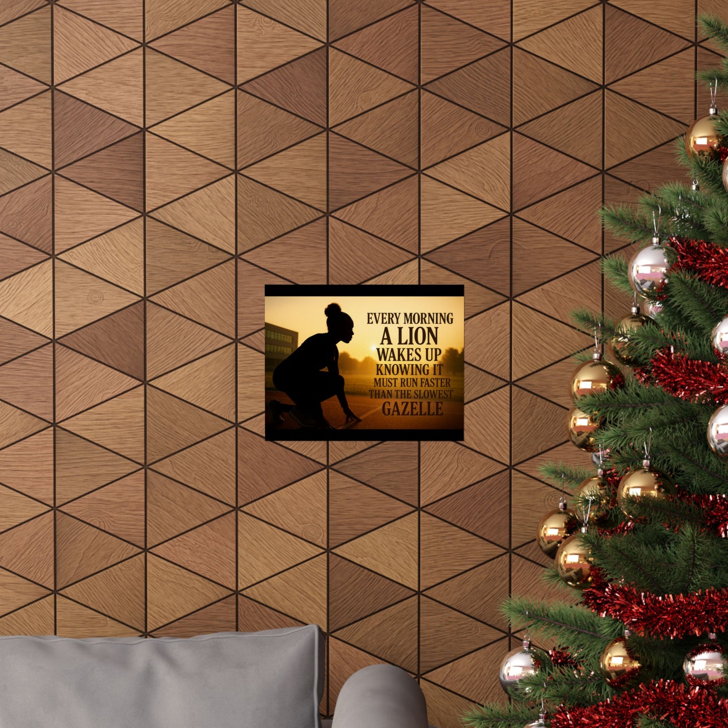 Motivational Poster — "Every Morning a Lion Wakes Up" Matte Print