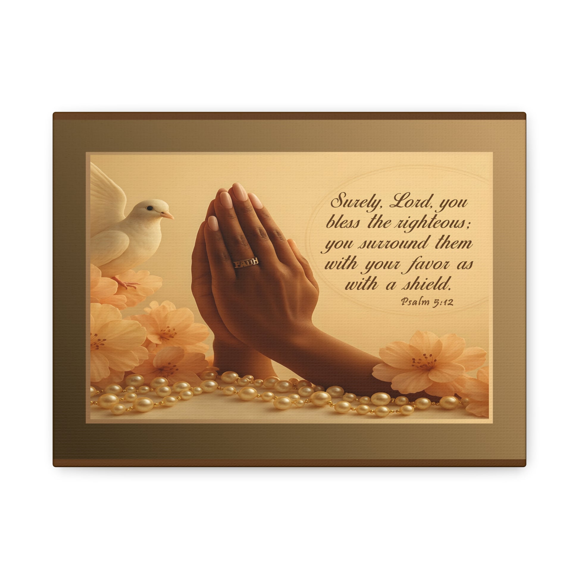 Psalm 5:12 Inspirational Print by Grace Canvas