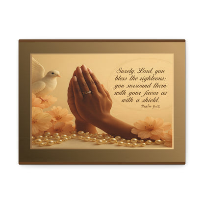 Psalm 5:12 Inspirational Print by Grace Canvas