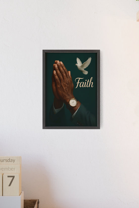 Man's Faith Prayer Framed Poster