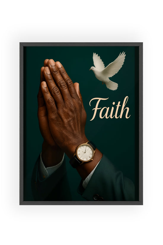 Man's Faith Prayer Framed Poster