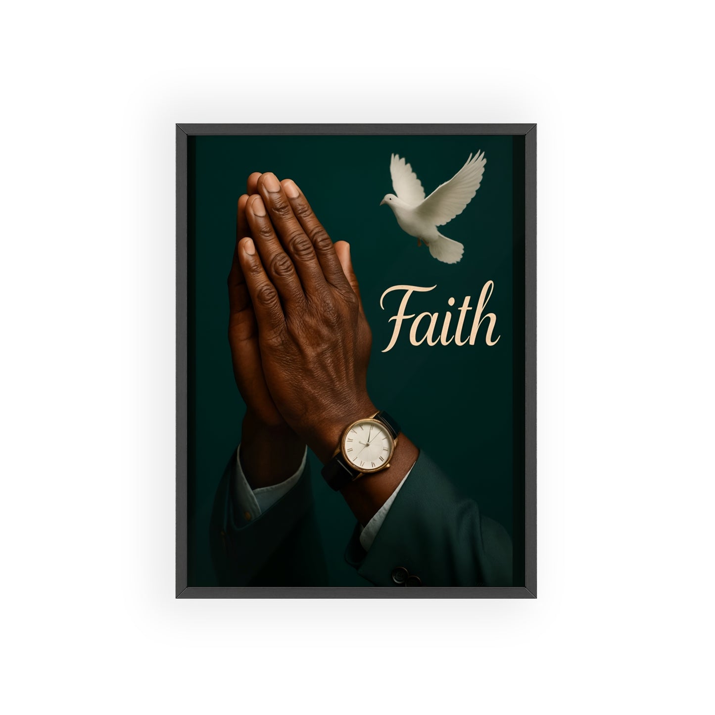 Man's Faith Prayer Framed Poster