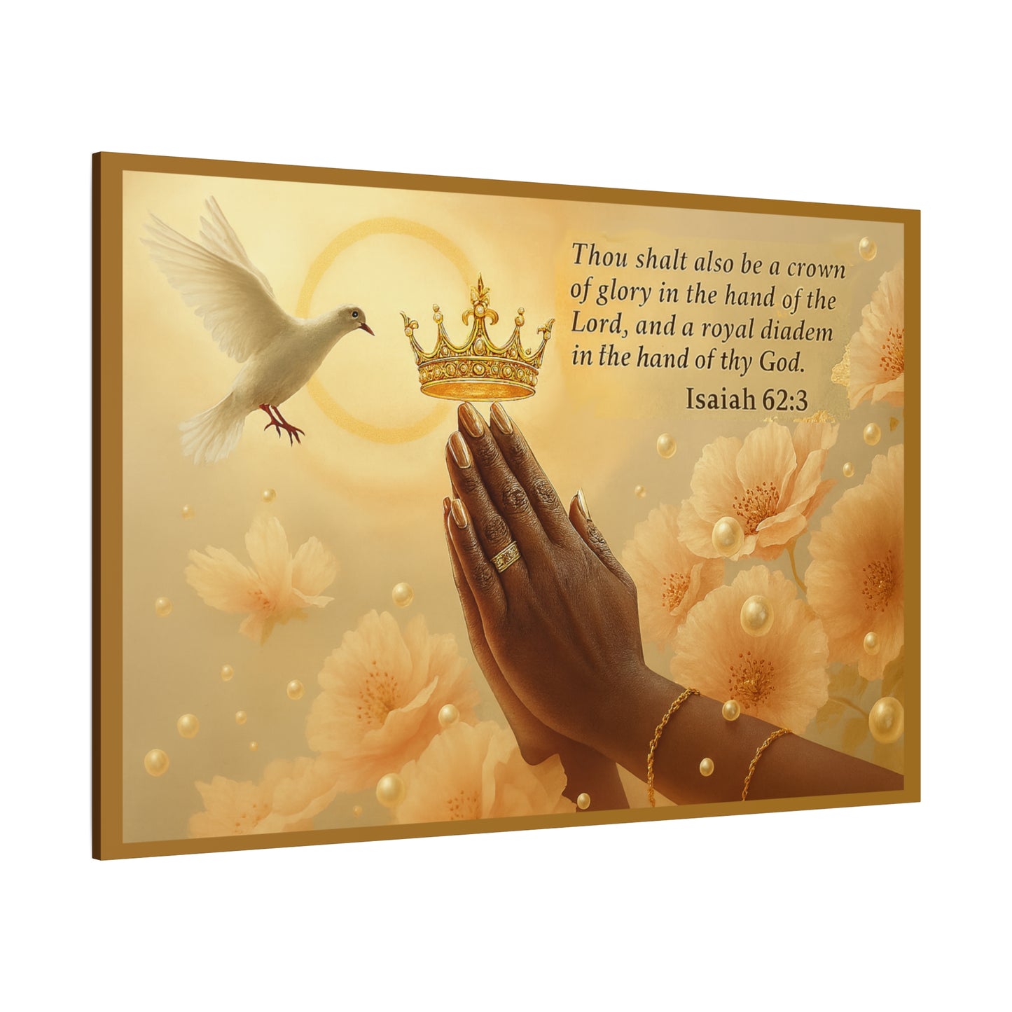 A Crown of Glory Isaiah 62:3 Inspiration Wall Art Print by Grace Canvas