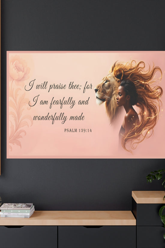I am Fearfully and Wonderfully Made Psalm 139:14 Verse Wall Art by Grace Canvas