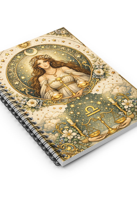 Celestial Libra Spiral Notebook by Grace Canvas Shop