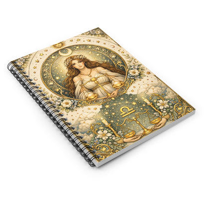 Celestial Libra Spiral Notebook