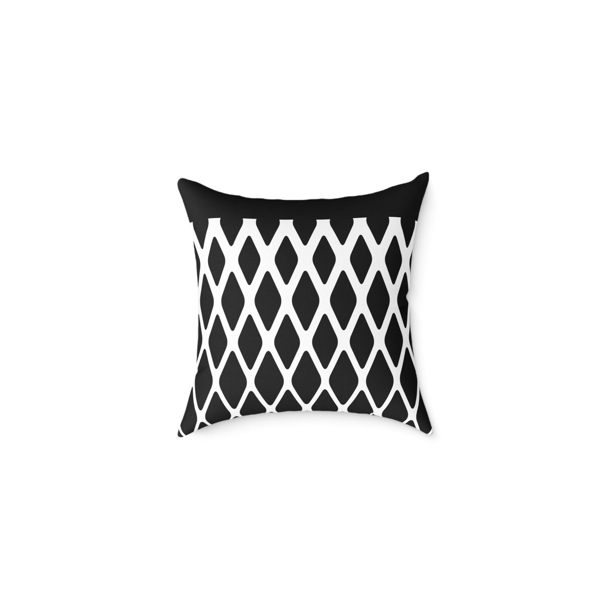 Geometric Black & White Throw Pillow — Modern Lattice Square Cushion