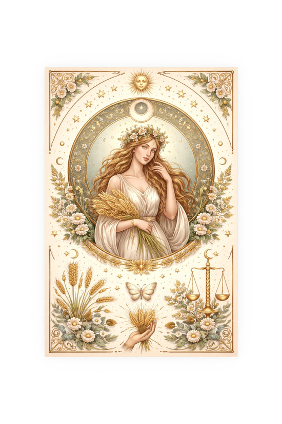 Celestial Virgo Art Print - Archival Matte Poster by Grace Canvas Shop