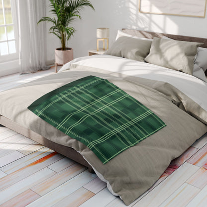 Green Plaid Fleece Blanket