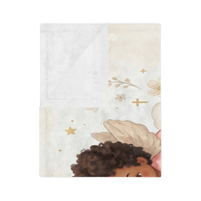 Best Friends Cute Angel & Duck Nursery Blanket