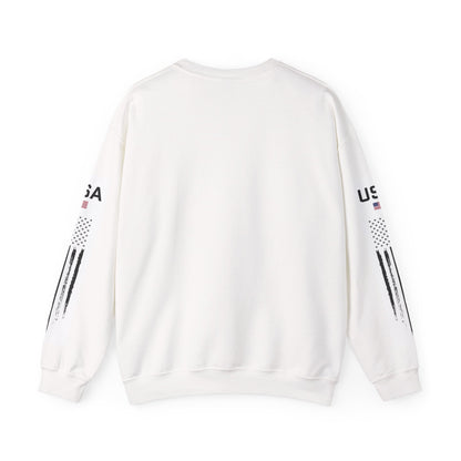USA Flag Crewneck Sweatshirt — Patriotic American Graphic Pullover