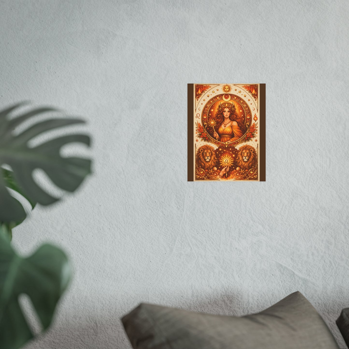 Celestial Leo Zodiac Art Poster