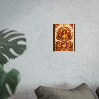 Celestial Leo Zodiac Art Poster