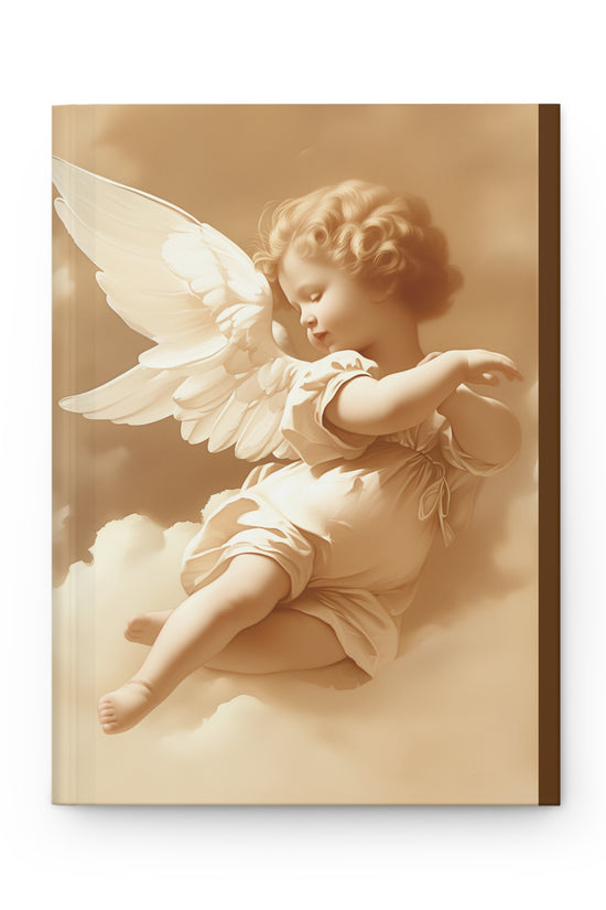 Sepia Cherub Hardcover Journal by Grace Canvas.shop