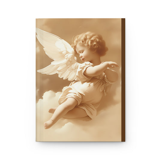 Sepia Cherub Hardcover Journal by Grace Canvas.shop