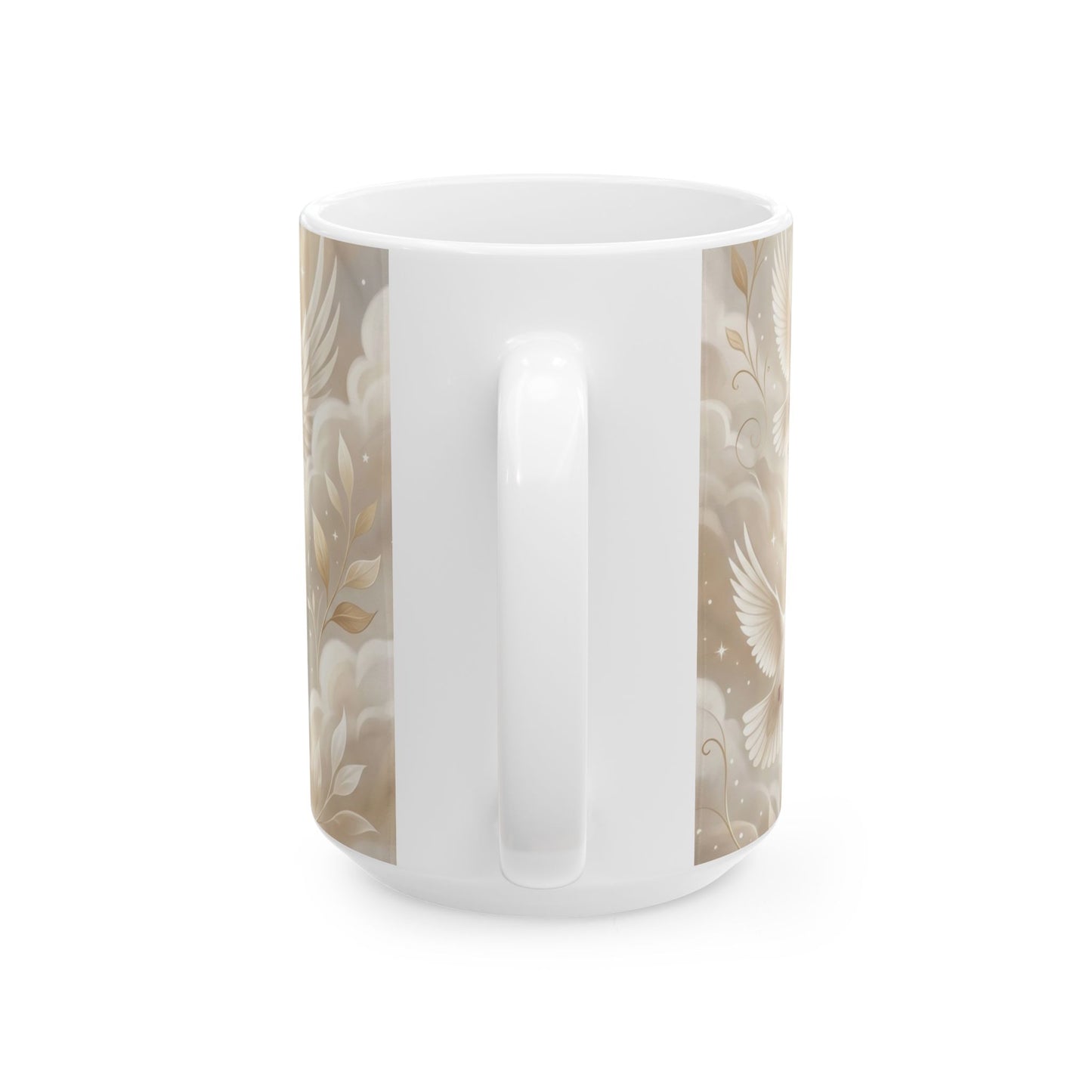 Doves White Ceramic Coffee Mug  (11oz & 15oz)