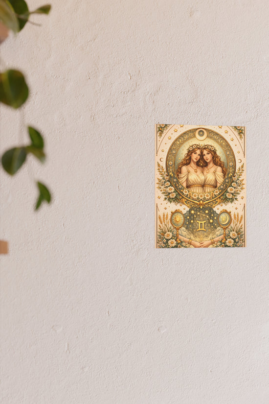 Celstial Gemini Zodiac Art Poster by Grace Canvas Shop
