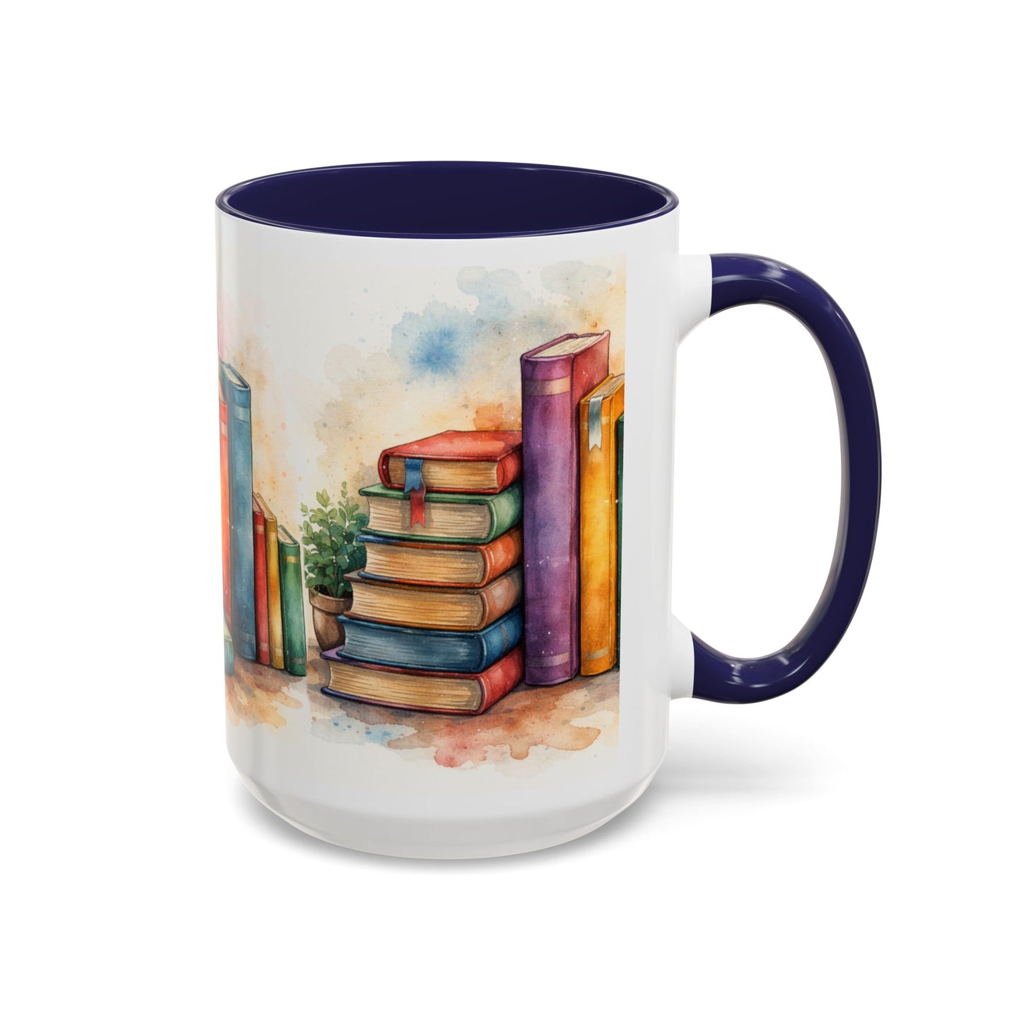 Watercolor Book Lovers Coffee Mug (11/15oz)
