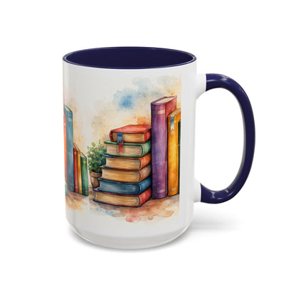 Watercolor Book Lovers Coffee Mug (11/15oz)