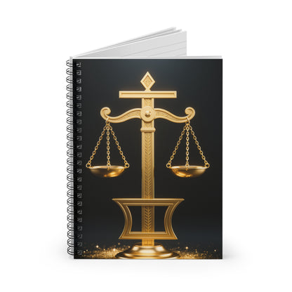 Libra Scales Spiral Notebook
