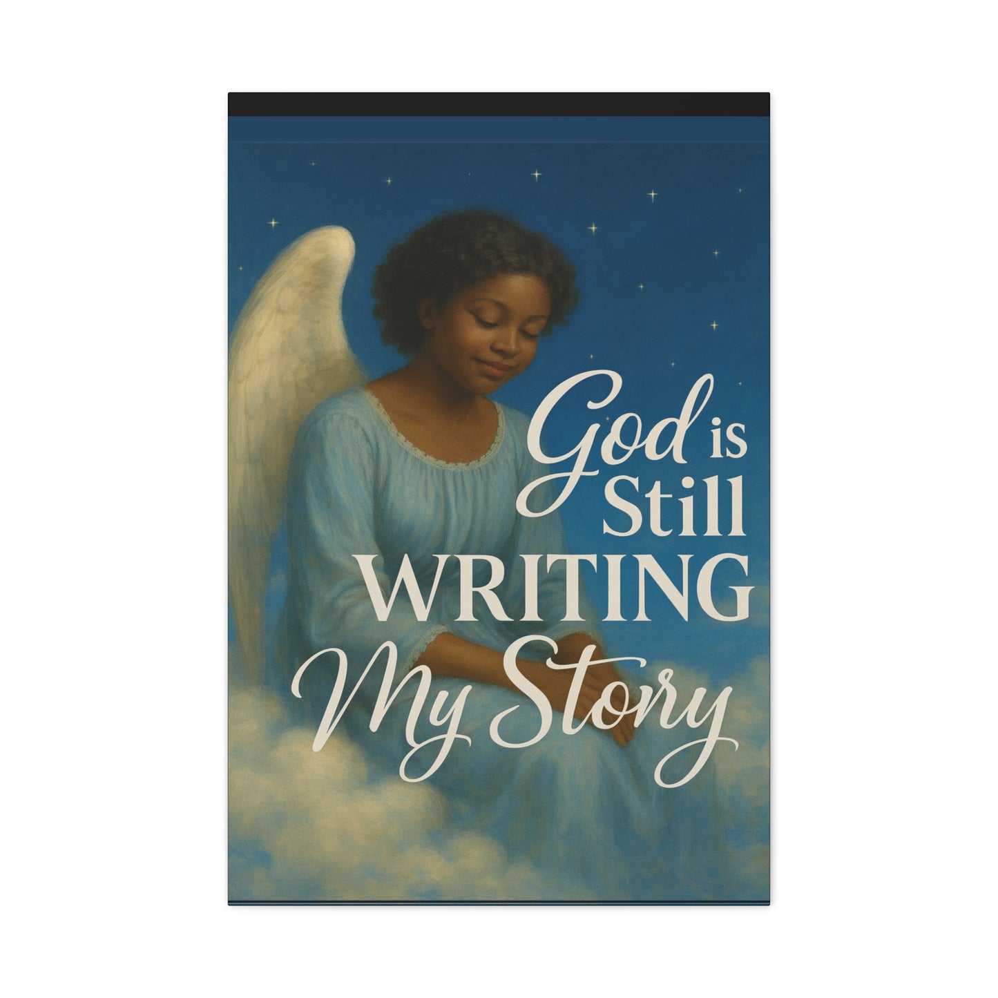 Still Writing My Story Inspirational Canvas Wall Print by Grace Canvas.shop