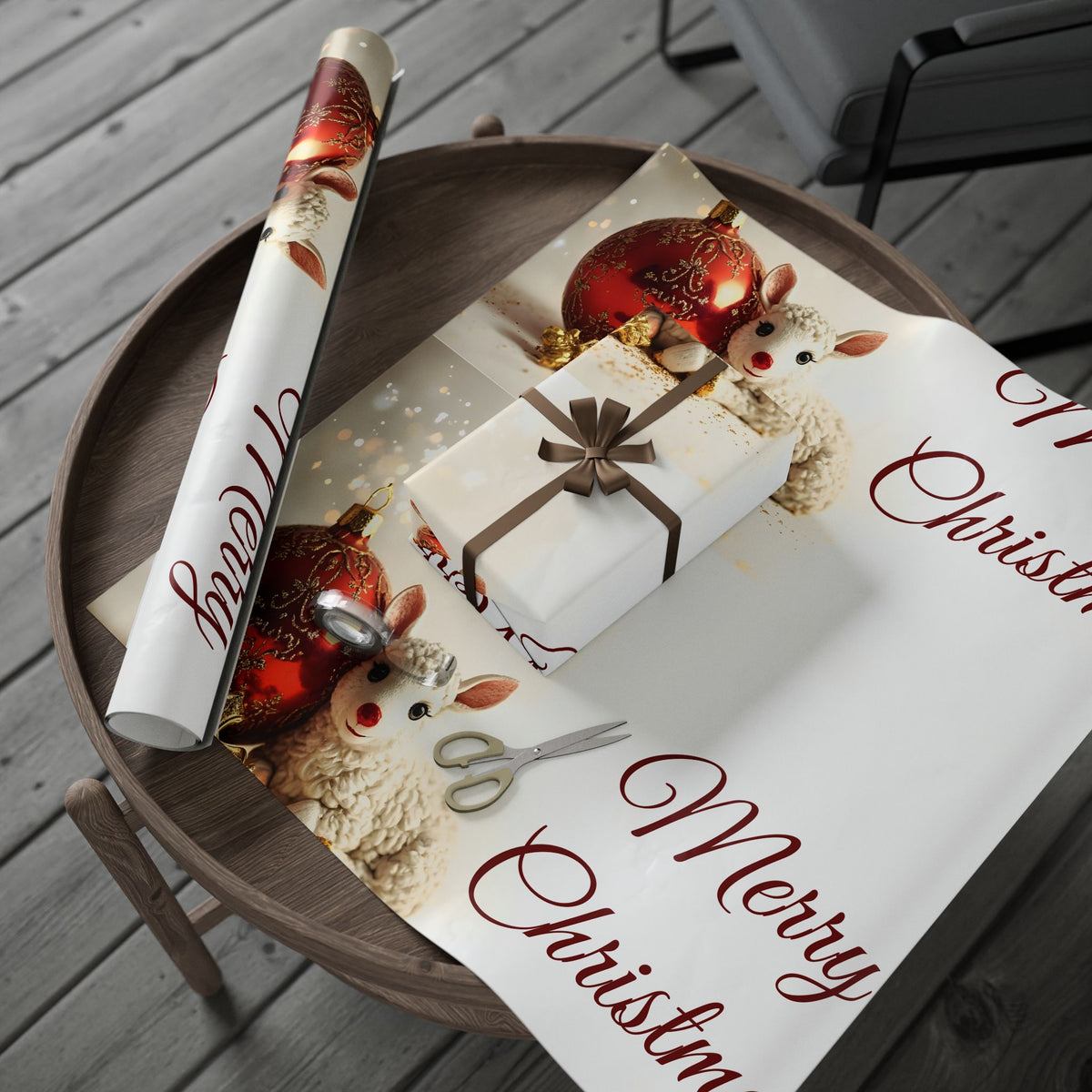Christmas Ornament Wrapping Paper – "Merry Christmas" Holiday Gift Wrap