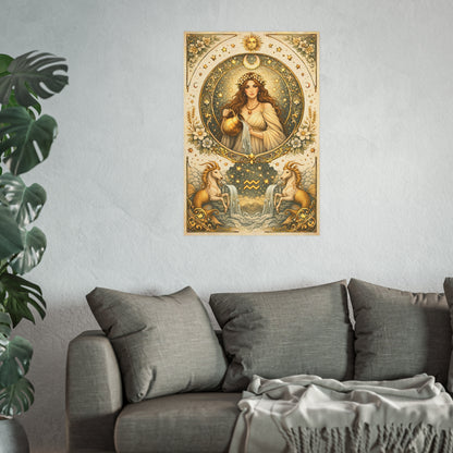 Celestial Aquarius Goddess Art Poster