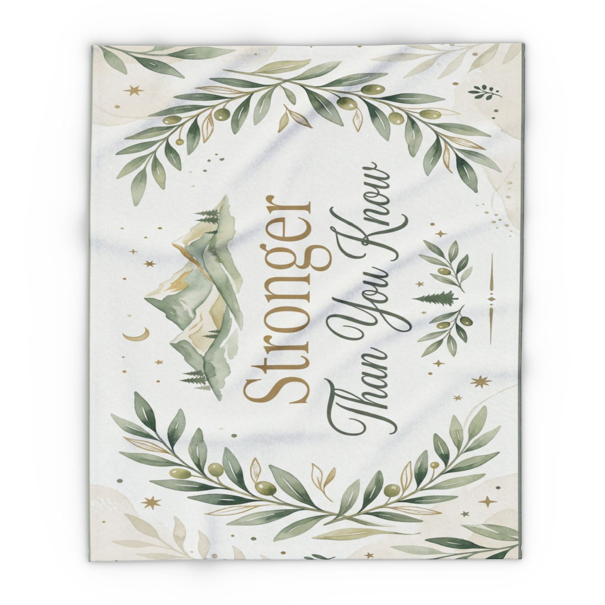 Inspirational 'Stronger Than You Know' Fleece Blanket