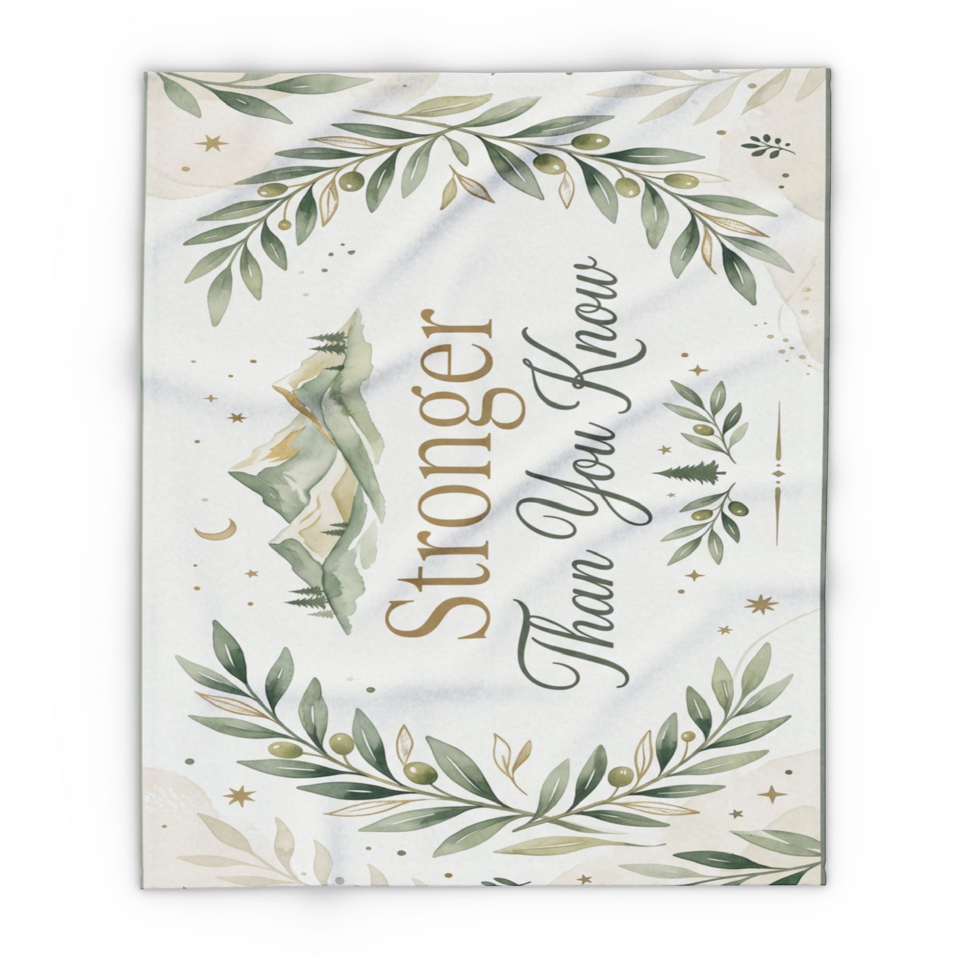Inspirational 'Stronger Than You Know' Fleece Blanket