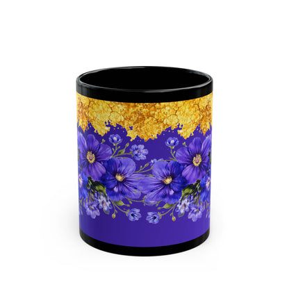 Vibrant Violet Flowers Coffee Cup (11oz, 15oz)