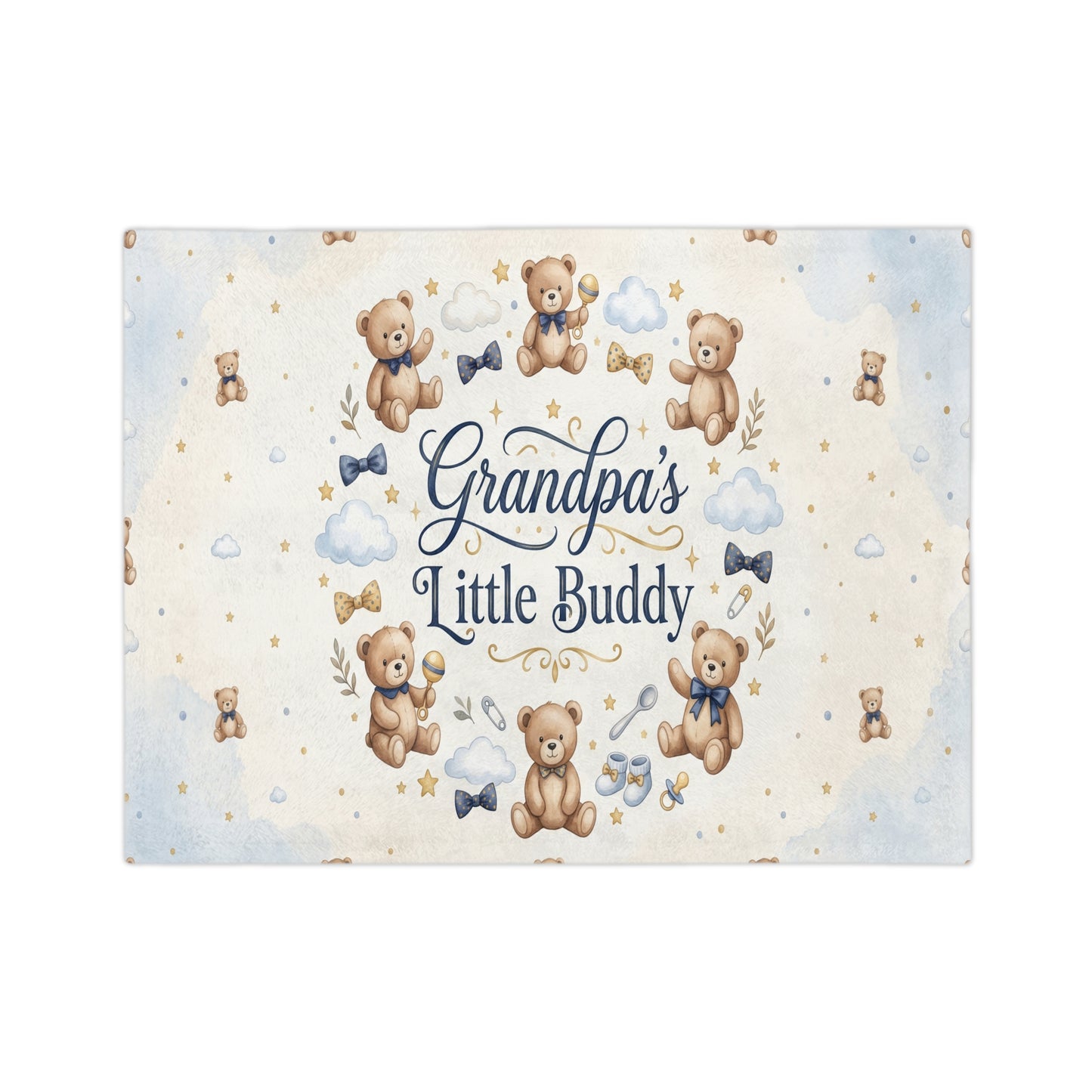 Grandpa's Teddy Bears Little Buddy Baby Blanket